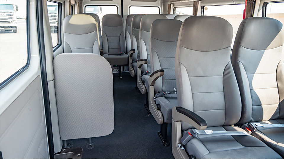 Spacious 16-seater interior