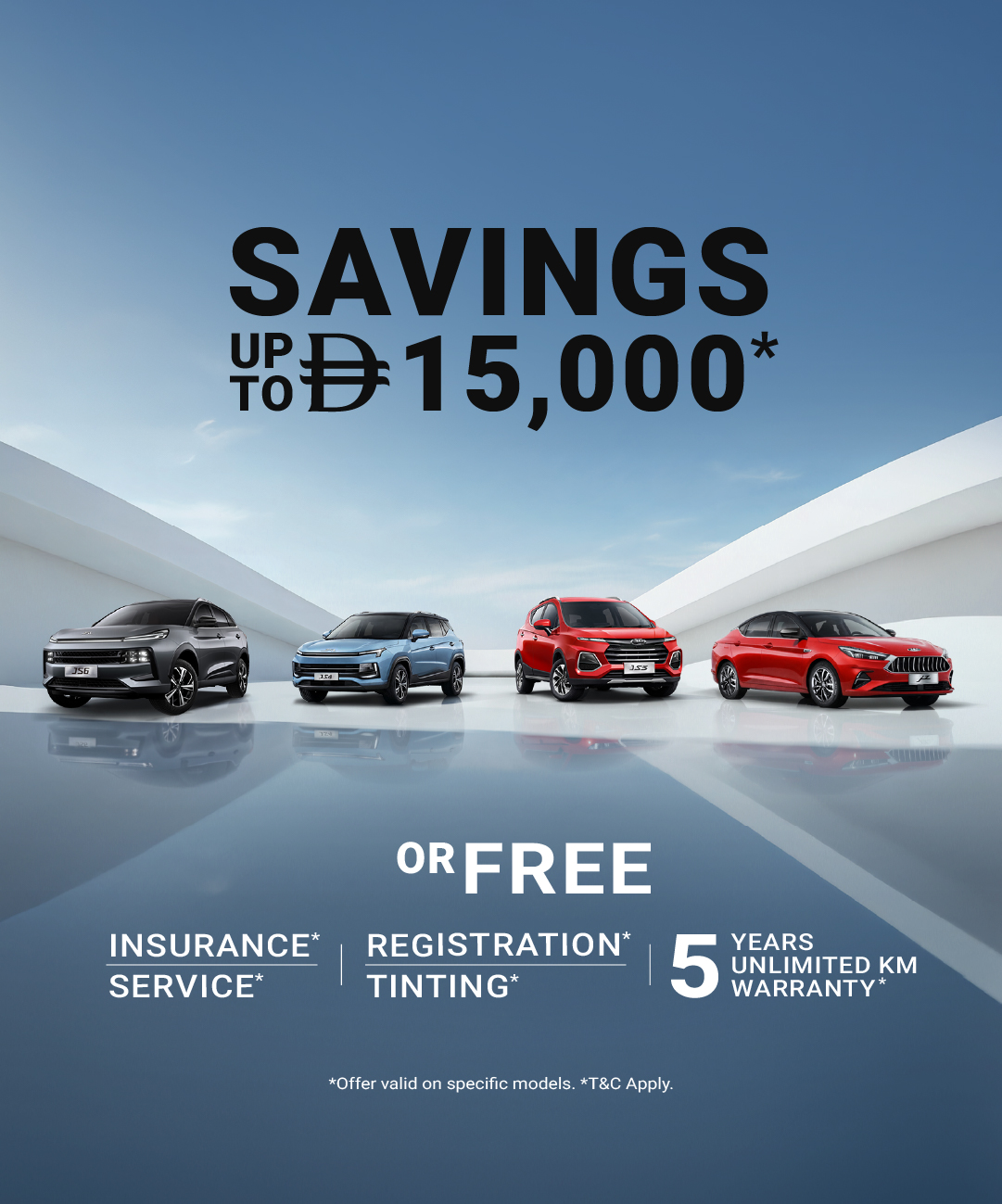 Two Smart Ways to Save On Your New JAC with Savings up to AED 15,000*